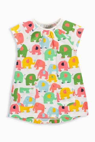 Multi Elephant Dress (3mths-6yrs)